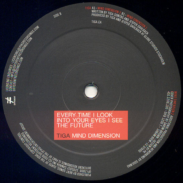 Image of Label Cover of 12" - VG/EX - TIGA, Mind Dimension (Different; DIFB 1206 T, Europe 2008, Picture Sleeve), ,  - 3926069E