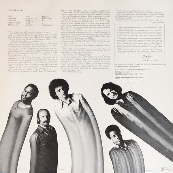 Image of Back Cover of LP - VG/VG+ - WEATHER REPORT, Weather Report (CBS Sunburst; 32024, UK 1980s Reissue), ,  - 3926177E