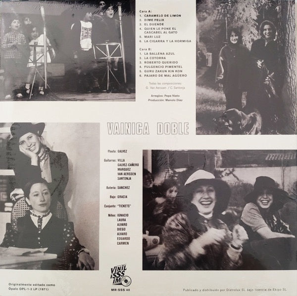 Image of Back Cover of LP - EX/VG+ - VAINICA DOBLE, Vainica Doble (ViNiLiSSSiMO; MR SSS 40, Spain 2018 Reissue, Insert, Clear Vinyl), Still In Opened Shrinkwrap With Hype Sticker,  - 3916175C