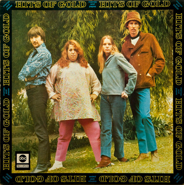 Image of Front Cover of LP - VG/VG+ - THE MAMAS & THE PAPAS, Hits Of Gold (ABC Records Black Labels; ABCL 5003, UK 1974 Reissue), Light sleeve crease. ,  - 3916196C