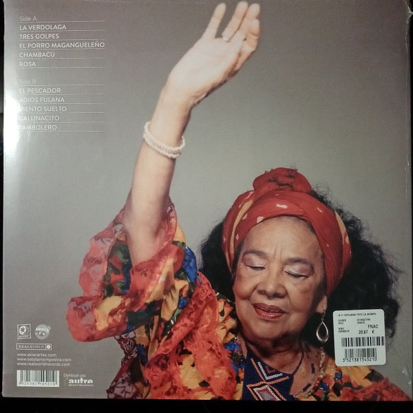 Image of Back Cover of LP - VG/VG - TOTO LA MOMPOSINA, La Verdolaga (Real World Records; 379135, US 2018, Inner), Sleeve has two light long scratches across the front. Inner is split on one side.,  - 3916176C