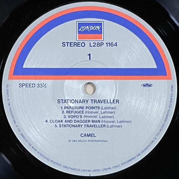 Image of Label Cover of LP - EX/EX - CAMEL, Stationary Traveller (London Records ; L28P 1164, Japan 1984, Insert, No Obi), ,  - 3926197E