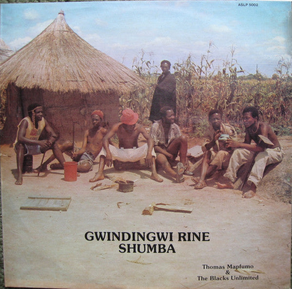 Image of Front Cover of LP - VG/VG+ - THOMAS MAPFUMO & THE BLACKS UNLIMITED, Gwindingwi Rine Shumba (Afro Soul; ASLP 5002, Zimbabwe ), Sleeve has some discolouration.,  - 3926180E
