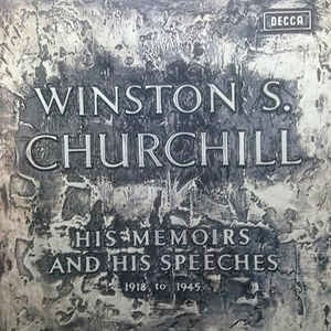 Image of Front Cover of 12xLP - G+/VG+ - WINSTON CHURCHILL, His Memoirs And His Speeches (1918 - 1945) (Decca; WSC 1-12, UK 1964, Metal Embossed Box Set, No Booklet, Unusual Item - Please Enquire about Postage), Vinyl is in fine overall shape though one lp has very light fogging and two others are slightly dished. Box ais intact but worn.,  - 3916246C