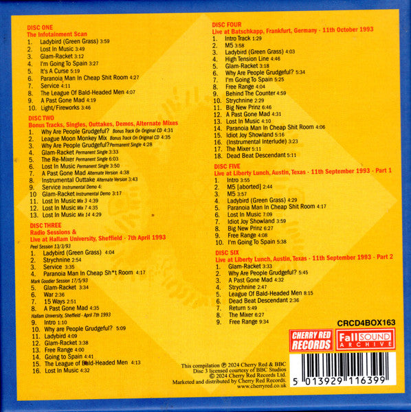 Image of Back Cover of 6xCD - EX/EX - THE FALL, The Infotainment Scan (Cherry Red; CRCD4BOX163, UK 2024 Reissue, Box Set), ,  - 3956066S