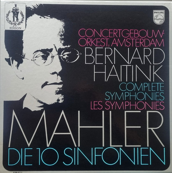 Image of Front Cover of 16xLP - VG+/VG+ - BERNARD HAITINK, CONCERTGEBOUW-ORCHESTER, AMSTERDAM, Mahler: Die 10 Sinfonien (Philips; 6768 021, Netherlands 1972, Box Set, Booklet), ,  - 3926140E