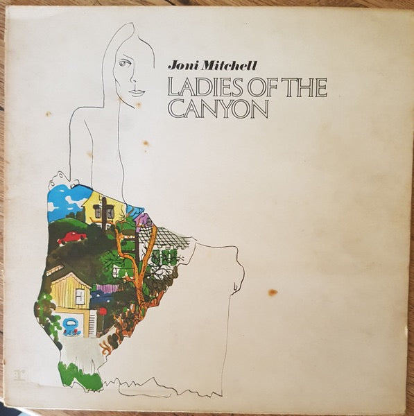 Image of Front Cover of LP - VG/VG - JONI MITCHELL, Ladies Of The Canyon (Reprise Records Tan Steamboat Labels With K44085 Cat No.; RSLP 6376, UK 1970s Reissue, Gatefold With RSLP Cat No., Stereo), ,  - 3916203C