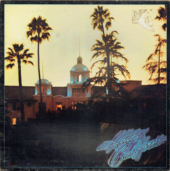 Image of Front Cover of LP - G+/G - EAGLES, Hotel California (Asylum Records Custom Labels With Made In UK; K53051, UK 1978 Reissue, Gatefold, Inner, EG Matrices), Heavy edge wear, Lots of marks,  - 3916206C