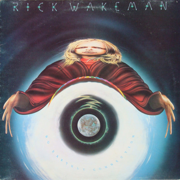 Image of Front Cover of LP - VG/VG - RICK WAKEMAN AND THE ENGLISH ROCK ENSEMBLE, No Earthly Connection (A&M Records; AMLK 64583, UK 1976, Inner & Mirror), With groovy mirror insert,  - 3916206C