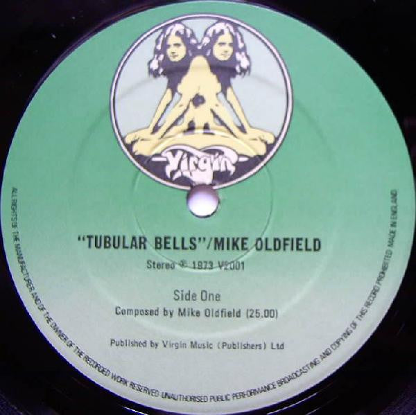 Image of Label Cover of LP - VG+/VG - MIKE OLDFIELD, Tubular Bells (Virgin Green Twin Labels; V 2001, UK 1977 Reissue), ,  - 3916207C