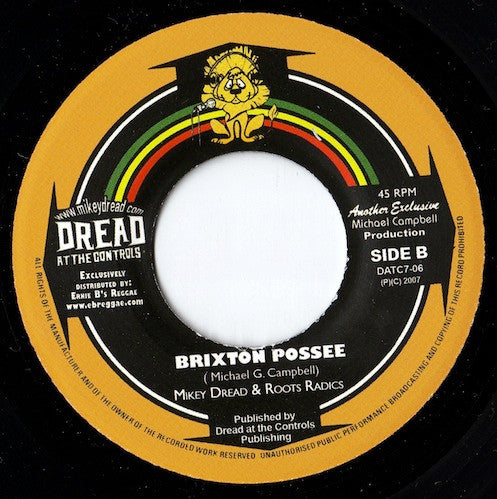 Image of Back Cover of 7" - /VG+ - JUNIOR MURVIN, Bad Man Possee (Dread At The Controls; DATC7-06, US 2007 Reissue), ,  - 3926236E