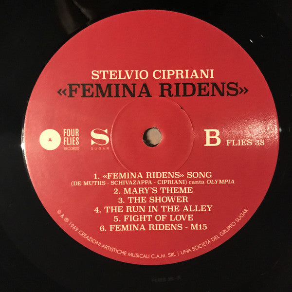 Image of Label Cover of LP - VG+/VG+ - STELVIO CIPRIANI, Femina Ridens (Colonna Sonora Originale) (Four Flies Records; FLIES 38, Italy 2019 Reissue), ,  - 3926145E