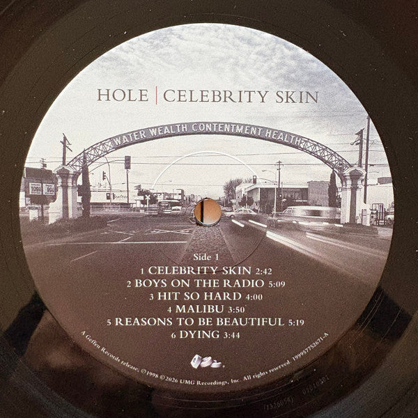 Image of Label Cover of LP - NEW/NEW - HOLE, Celebrity Skin (DGC; 5775267, Europe 2026 Reissue, Inner, 180 Gram Black Vinyl), ,  - 3916250C