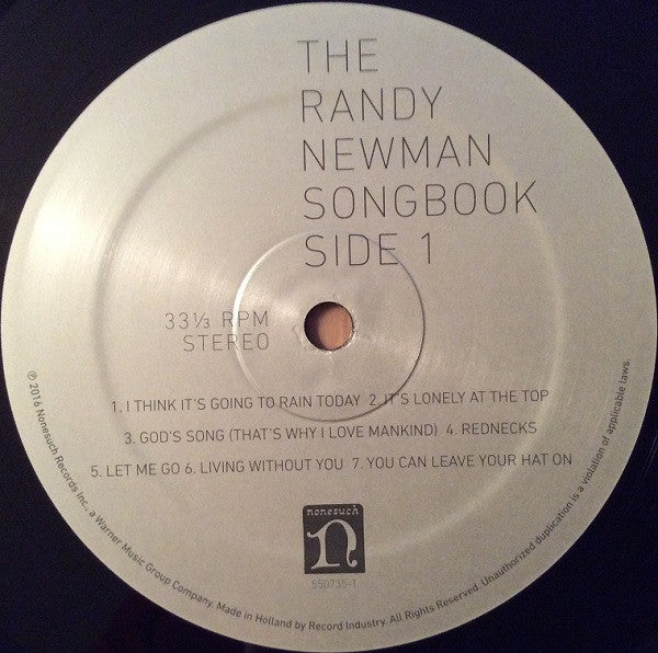 Image of Label Cover of 4xLP - VG+/VG+ - RANDY NEWMAN, The Randy Newman Songbook (Nonesuch; 550735-1, US 2016, Box Set, Booklet), ,  - 3926149E