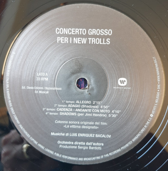 Image of Label Cover of LP - VG+/VG+ - NEW TROLLS, Concerto Grosso Per I New Trolls (It Sounds Good; COM 149, Italy 2019, Gatefold), ,  - 3926155E