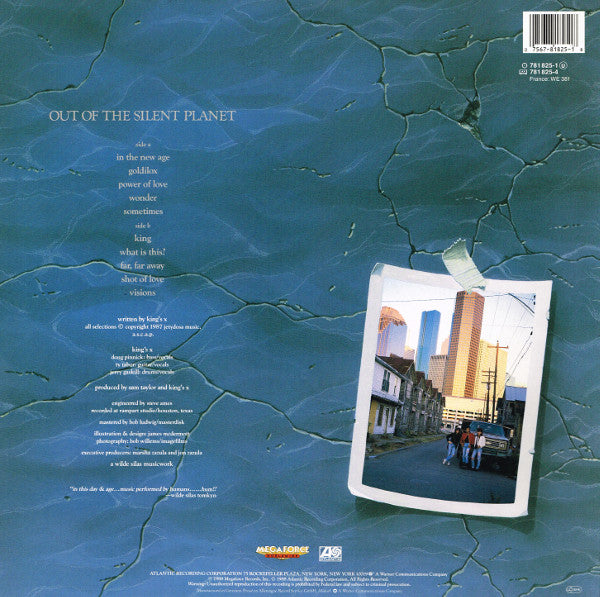 Image of Back Cover of LP - VG+/VG+ - KING'S X, Out Of The Silent Planet (Megaforce Worldwide; 781 825-1, Europe 1988), Promo Sticker On Rear Sleeve,  - 3926156E