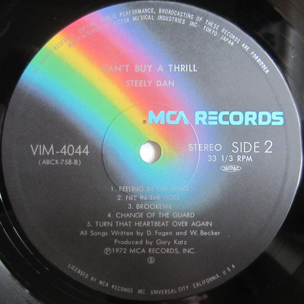Image of Label Cover of LP - VG+/VG - STEELY DAN, Can't Buy A Thrill (MCA Records; VIM-4044, Japan 1980, NO OBI), ,  - 3926158E