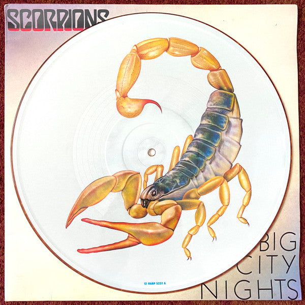 Image of Front Cover of 12" - VG/VG+ - SCORPIONS, Big City Nights / Bad Boys Running Wild (Harvest; 12 HARP 5231, UK 1984, Die Cut Sleeve), ,  - 3926159E