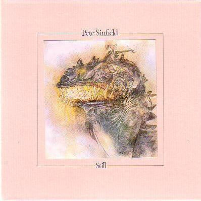 Image of Front Cover of LP - G+/VG - PETE SINFIELD, Still (Manticore; ANTI 2001, UK 1973, Pink Textured Gatefold with Pasted On Prints, "Made In England" at bottom of label), Strong VG - light marks, edge & ring wear, sticker damage, grubby marks, spine faded,  - 3946242S