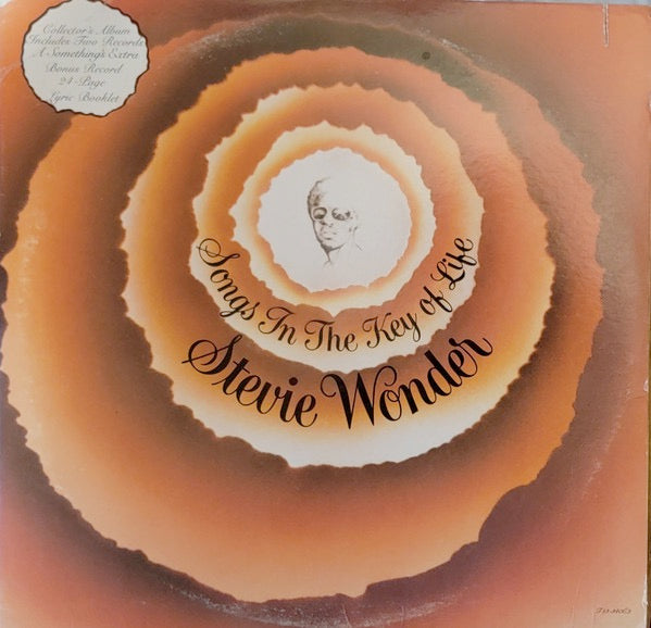 Image of Front Cover of 2xLP - G+/G+ - STEVIE WONDER, Songs In The Key Of Life (Tamla; T13-340C2, US 1976, Booklet, No 7"), Spine damage and tear to sleeve opening. Discs have light marks only. ,  - 3916325C