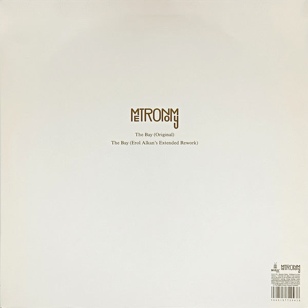Image of Back Cover of 12" - VG/VG+ - METRONOMY, The Bay (Because Music; BEC5772943, France 2011, Picture Sleeve, Stickered Outer Plastic Sleeve), ,  - 3926291E