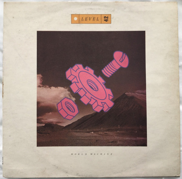Image of Front Cover of LP - VG/VG+ - LEVEL 42, World Machine (Trutone Music; POLH 25, Zimbabwe 1986), Writing on front cover. Zimbabwean press.,  - 3926183E