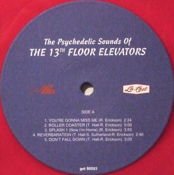 Image of Label Cover of LP - VG+/VG - THE 13TH FLOOR ELEVATORS, The Psychedelic Sounds Of The 13th Floor Elevators (Get Back; GET 90593, Italy 2002 Reissue, Red vinyl), ,  - 3926308E
