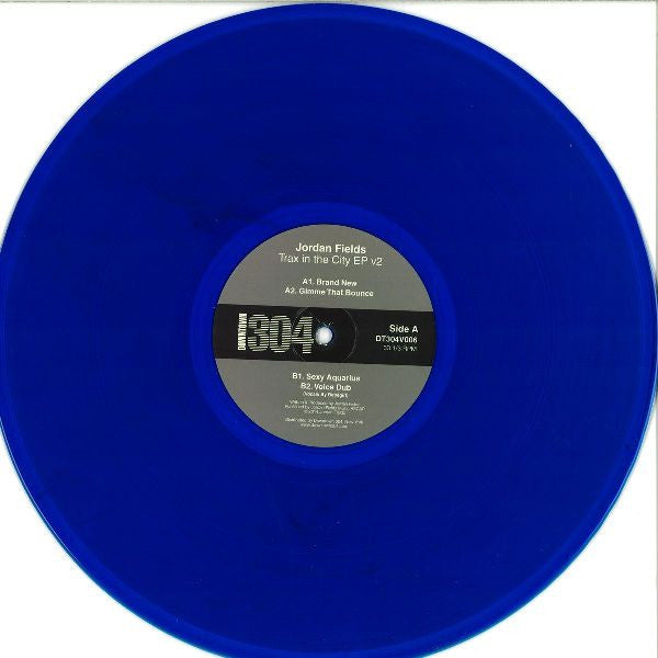 Image of Front Cover of 12" - /VG - JORDAN FIELDS, Trax In The City EP v2 (Downtown 304; DT304V006, US 2015, Plain Sleeve, Blue Vinyl), ,  - 3926293E
