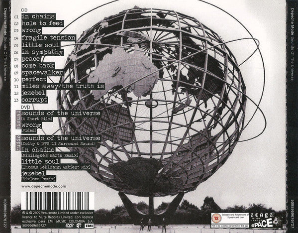 Image of Back Cover of CD - VG+/EX - DEPECHE MODE, Sounds Of The Universe (EMI; 5099969676727, Colombia 2009), ,  - 3956001S