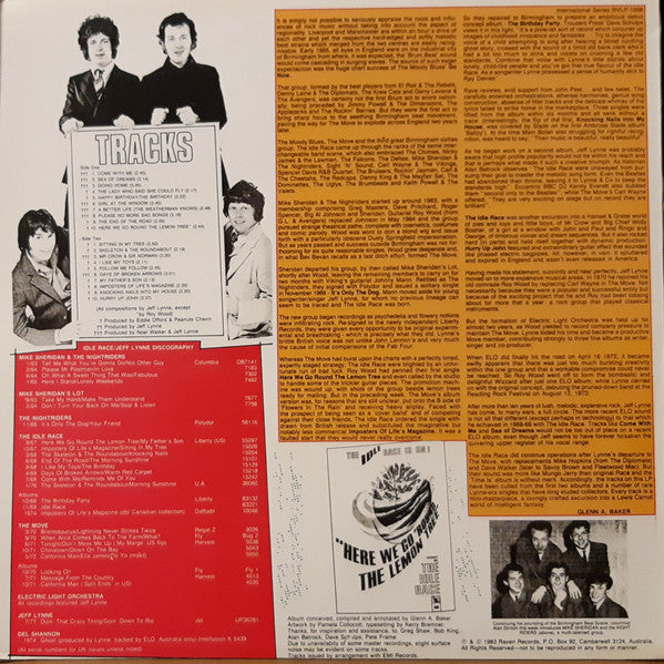 Image of Back Cover of LP - VG/VG+ - JEFF LYNNE & THE IDLE RACE, Sea Of Dreams (Raven Records; RVLP - 1008, Australia 1983), ,  - 3926314E