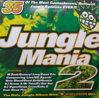 Image of Front Cover of 2xLP - VG/VG - VARIOUS, Jungle Mania 2 (Telstar; STAR 2756, UK 1994), Edge wear. A few marks on discs but nothing deep or feelable. Nice copy.,  - 3946319S