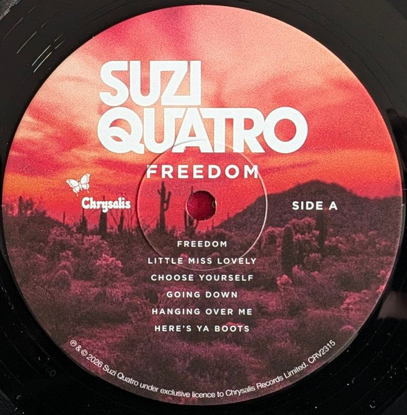 Image of Label Cover of LP - EX/EX - SUZI QUATRO, Freedom (Chrysalis; CRV2315, Europe 2026, Inner), Signed,  - 3946285S