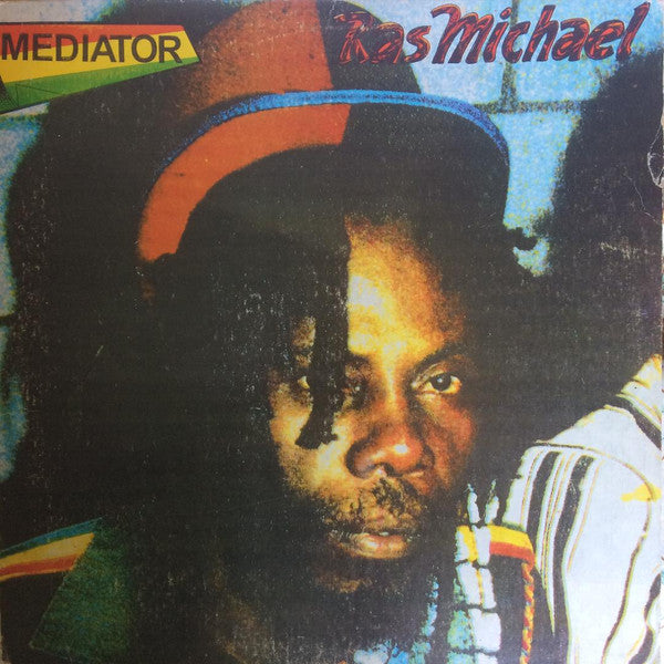 Image of Front Cover of 12"LP - G+/G+ - RAS MICHAEL, Mediator (High Times; , Jamaica 1993), Dull press, light marks, splatter effect; plays through fine. WOL. Original pic sleeve has been made into a die-cut.,  - 3916370C