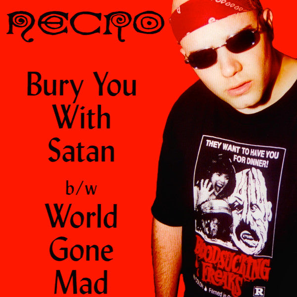 Image of Front Cover of 12" - VG/G+ - NECRO, Bury You With Satan / World Gone Mad (Psycho+Logical-Records; PLR-0009, US 2001, Picture Sleeve), ,  - 3916377C