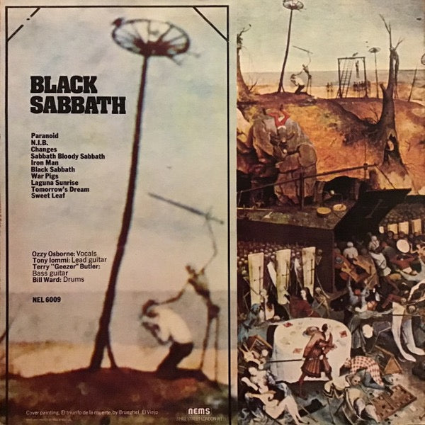 Image of Back Cover of LP - VG+/VG - BLACK SABBATH, Greatest Hits (NEMS; NEL 6009, UK 1978 Reissue), Light spot of fogging,  - 3916342C