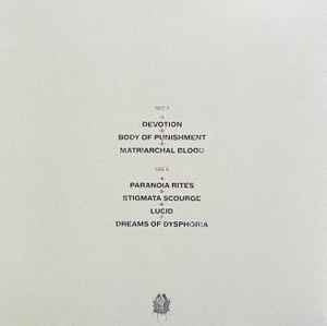 Image of Back Cover of LP - VG+/VG+ - VACUOUS, Dreams Of Dysphoria (Me Saco Un Ojo Records; MSUO-147, UK 2022, Insert, White/Black splatter vinyl), ,  - 3926352E