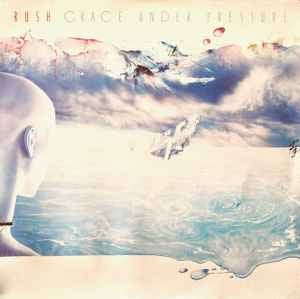 Image of Front Cover of LP - VG/VG - RUSH, Grace Under Pressure (Mercury; 818 476-1 M-1, US 1984, Inner), Record has scuffs and a few hairlines. Water damage to sleeve and stain on cover. ,  - 3926356E