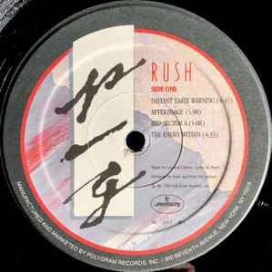 Image of Label Cover of LP - VG/VG - RUSH, Grace Under Pressure (Mercury; 818 476-1 M-1, US 1984, Inner), Record has scuffs and a few hairlines. Water damage to sleeve and stain on cover. ,  - 3926356E