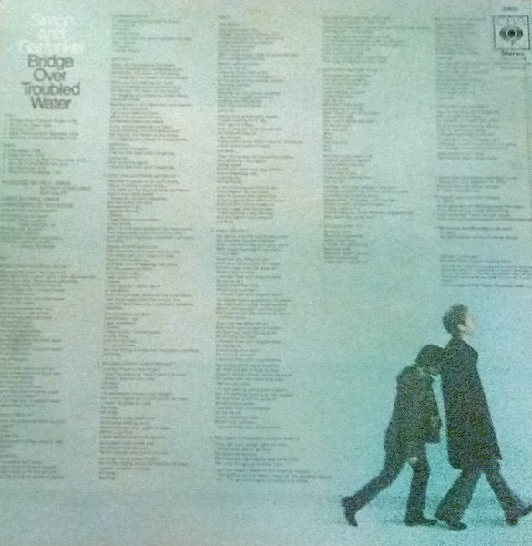 Image of Back Cover of LP - G+/G+ - SIMON AND GARFUNKEL, Bridge Over Troubled Water (CBS Orange (33 1/3 On Label); 63699, UK 1970, Laminated Front Sleeve), Several hairlines. Sleeve has creases and taped on top seam.,  - 4126434E