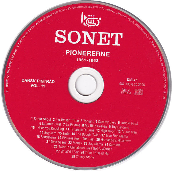 Image of Label Cover of CD - VG+/VG+ - VARIOUS, Pionererne - Dansk Pigtr d Vol, 11 1961-1963 (Sonet; 987 137 0, Denmark 2005), ,  - 3956227S