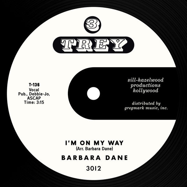 Image of Back Cover of 7" - VG+/VG+ - BARBARA DANE, I'm On My Way / Go 'Way From My Window (Trey; 3012, US 2024 Reissue, Picture Sleeve), ,  - 3916440C