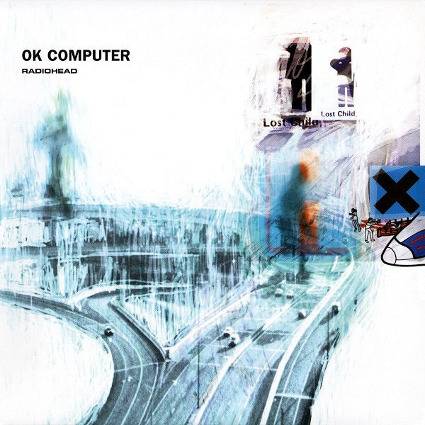 Image of Front Cover of 2xLP - VG/VG+ - RADIOHEAD, OK Computer (Parlophone; NODATA 02, UK 1998 Reissue, Promo Stickered Back Sleeve, Gatefold, 2 Inners), Ring Wear, Light Sleeve Wear, Light Corner Dints,  - 3946254S