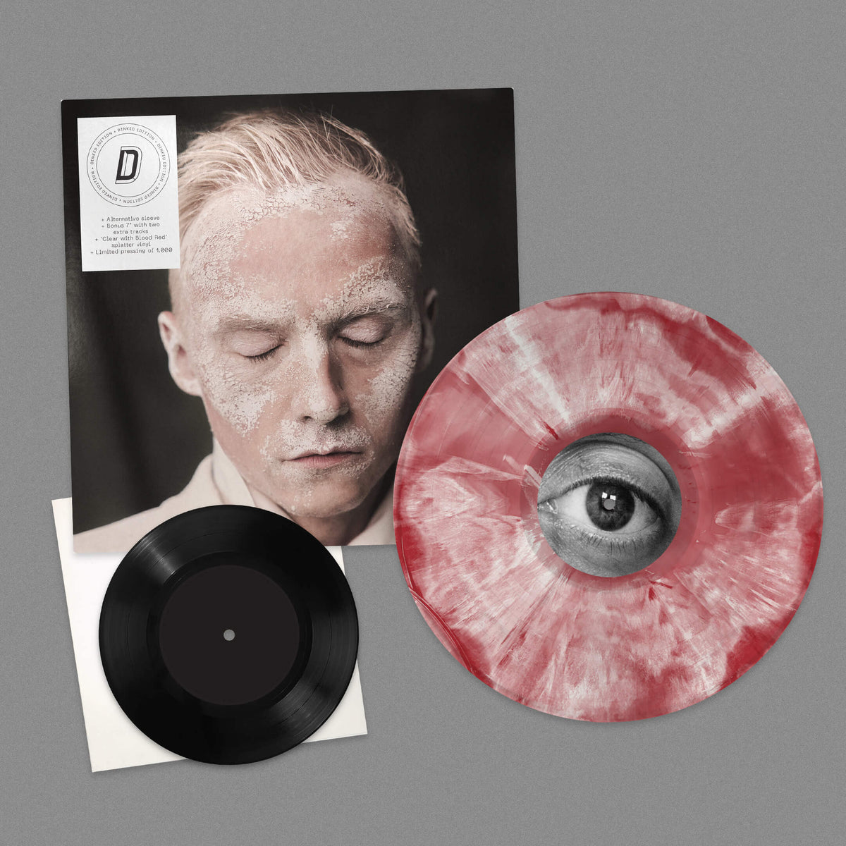 Image of Front Cover of LP - NEW/NEW - HAMISH HAWK, Intriguer/Tenderness - Dinked Edition (SO Recordings; SOAKLPC692, UK 2026, Clear With Blood Red Splatter Vinyl, Limited Pressing of 1,000, Dinked Edition No. 446, Bonus 7" with extra tracks, alternative sleeve.), , Following the cathartic, critically acclaimed A Firmer Hand, which reached #22 in the UK Official Album Chart in August 2024, Edinburgh songwriter Hamish Hawk returns with Intriguer/Tenderness, a darker, more volatile and deeply self-reflective 