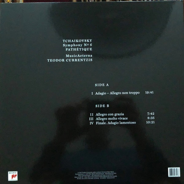 Image of Back Cover of LP - VG/VG+ - TCHAIKOVSKY*, MusicAeterna*, Teodor Currentzis   Symphony N  6 Path tique (Sony Classical; Symphony N  6 Path tique, USA & Europe 2017, Gatefold), ,  - 3916468C
