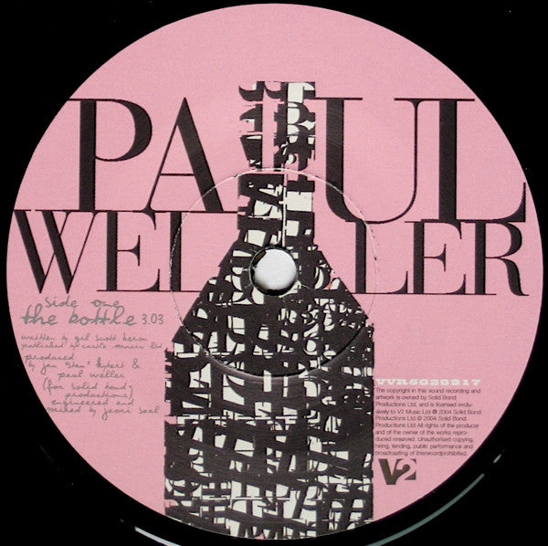 Image of Label Cover of 7" - VG/VG - PAUL WELLER, The Bottle (V2; VVR5026917, UK 2004, Numbered, Limited Edition), No. 2964. Strong VG throughout.,  - 3916425C