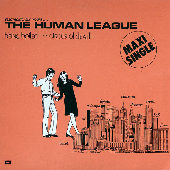 Image of Front Cover of LP - VG/VG - THE HUMAN LEAGUE, Being Boiled / Circus Of Death (EMI; 1C K 052 20 1128 6, Europe 1986 Reissue), Hairlines, sticker damage, ring wear,  - 3946259S
