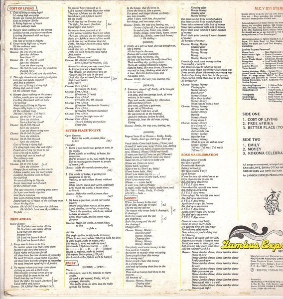 Image of Back Cover of LP - VG/VG - JAMBOS EXPRESS, Second Coming (Mercury; MCY 011, Nigeria 1989), Small bit of spine damage and general shelf wear to sleeve. Vinyl has some light storage marks.,  - 3916500C