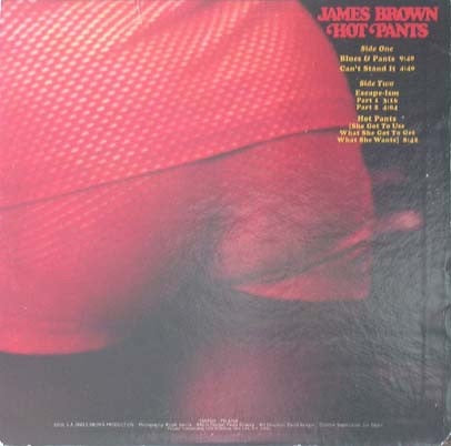 Image of Back Cover of LP - VG/G+ - JAMES BROWN, Hot Pants (Polydor; PD-4054, US 1971, Pasteback Sleeve), Cut-out (Corner cut). Lots of light marks to disc.,  - 3916502C