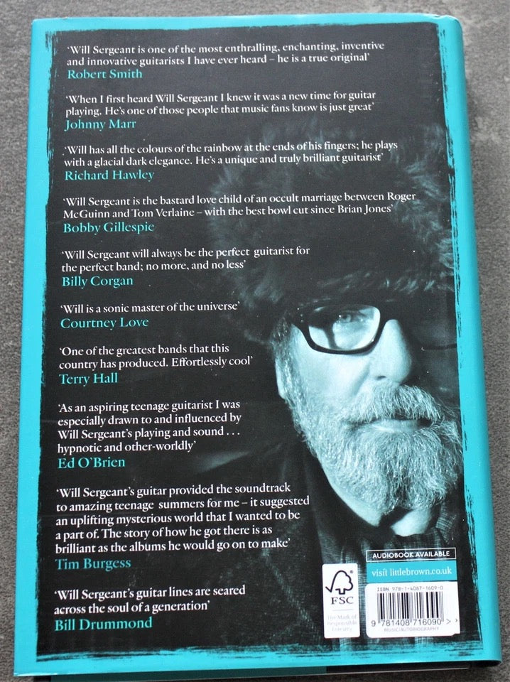 Image of Back Cover of Book - VG+/VG+ - WILL SERGEANT, Bunnyman - A Memoir (Little Brown; , Europe 2021, Hardback, First Edition. Signed by Author - Echo and the Bunnymen), ,  - 3936214E