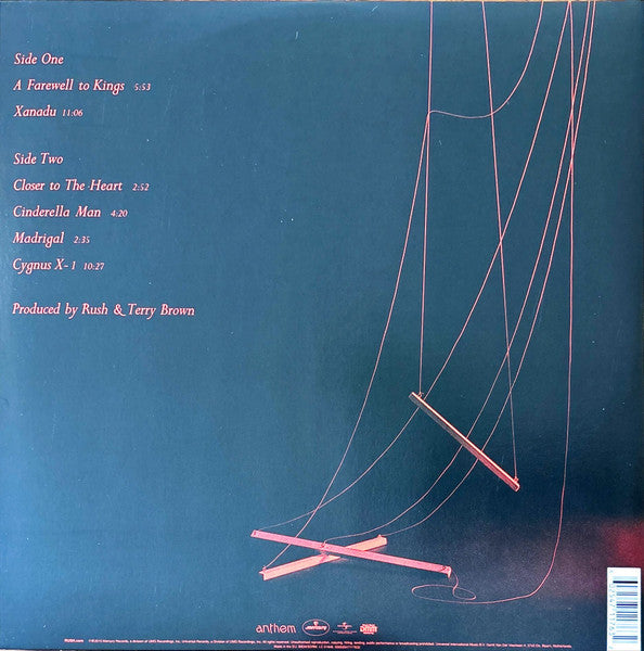 Image of Back Cover of LP - EX/EX - RUSH, A Farewell To Kings (Mercury; 00602547117632, Europe 2025 Reissue, Gatefold, Insert), Opened Instore, Still In Shrinkwrap,  - 4046013S